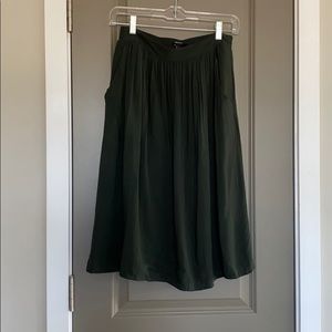 Green midi skirt